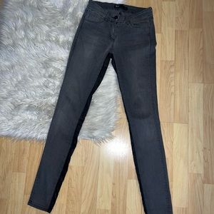 3x1 Channel Mid-rise Skinny Jeans Gray Inside leg Color Contrast Seam 26